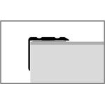 Γωνία αλουμινίου για σκαλοπάτια 235 εύκαμπτη