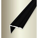 Γωνία αλουμινίου για σκαλοπάτια 235 εύκαμπτη F16 black matte