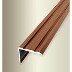 Γωνία αλουμινίου για σκαλοπάτια 235 εύκαμπτη H80 merbau