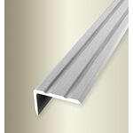 Γωνία αλουμινίου για σκαλοπάτια 237 εύκαμπτη F4G silver brushed